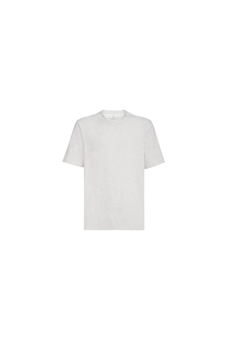 Cotton jersey crew neck T-shirt, Alternate, color, Pearl