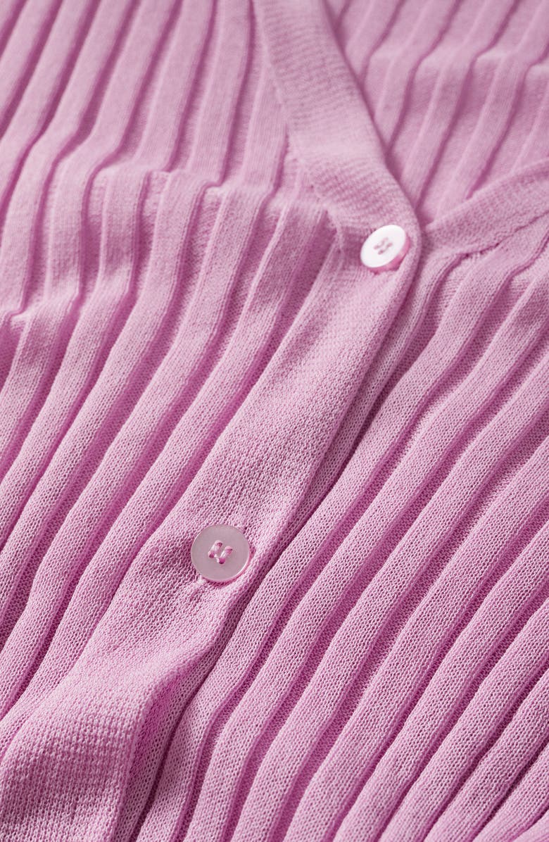 MANGO Long Rib Knit Cardigan, Alternate, color,