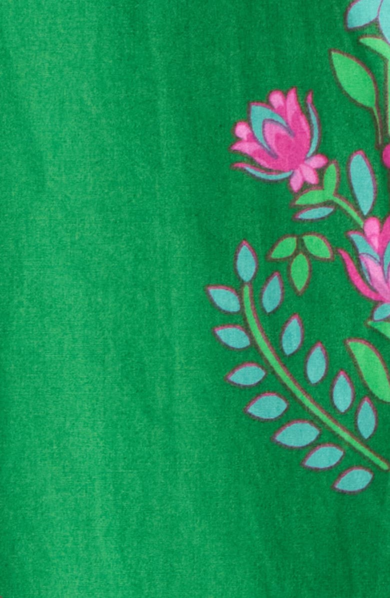 SUGARLIPS Floral Giles Shirtdress, Alternate, color, Green/ Pink