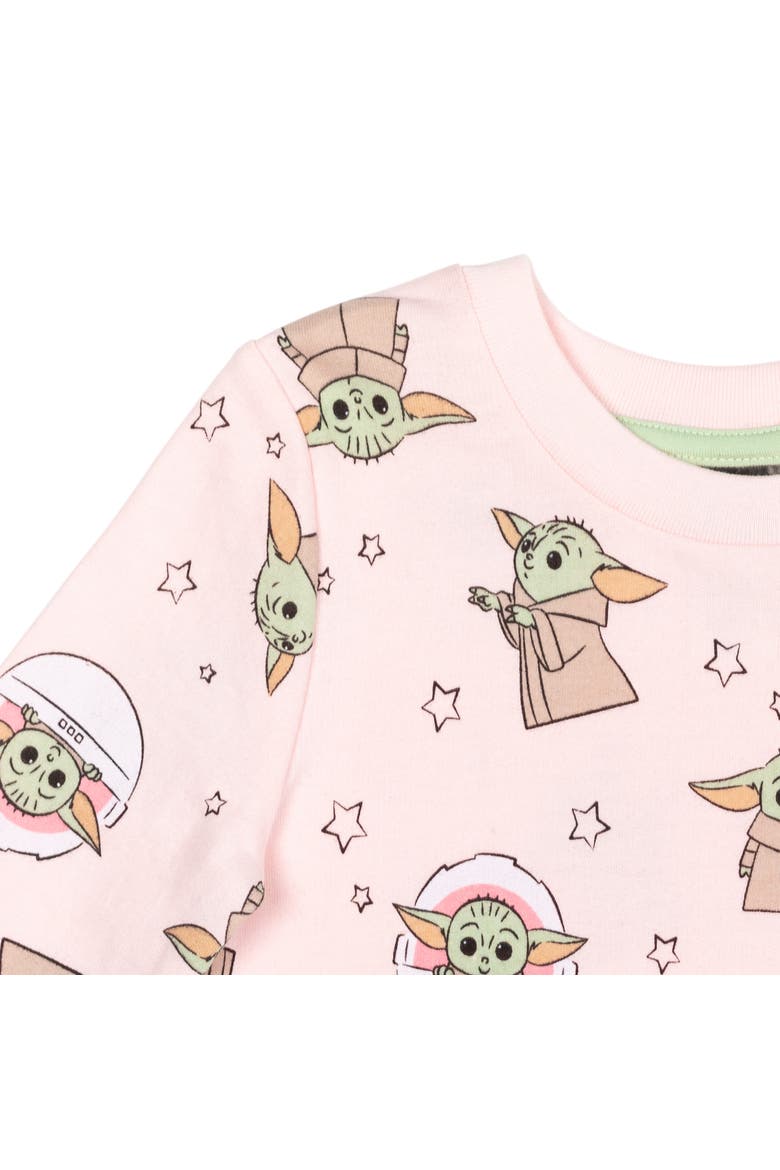 The Mandalorian Grogu Loungewear Pullover Sweatshirt, Alternate, color, Grogu Light Pink