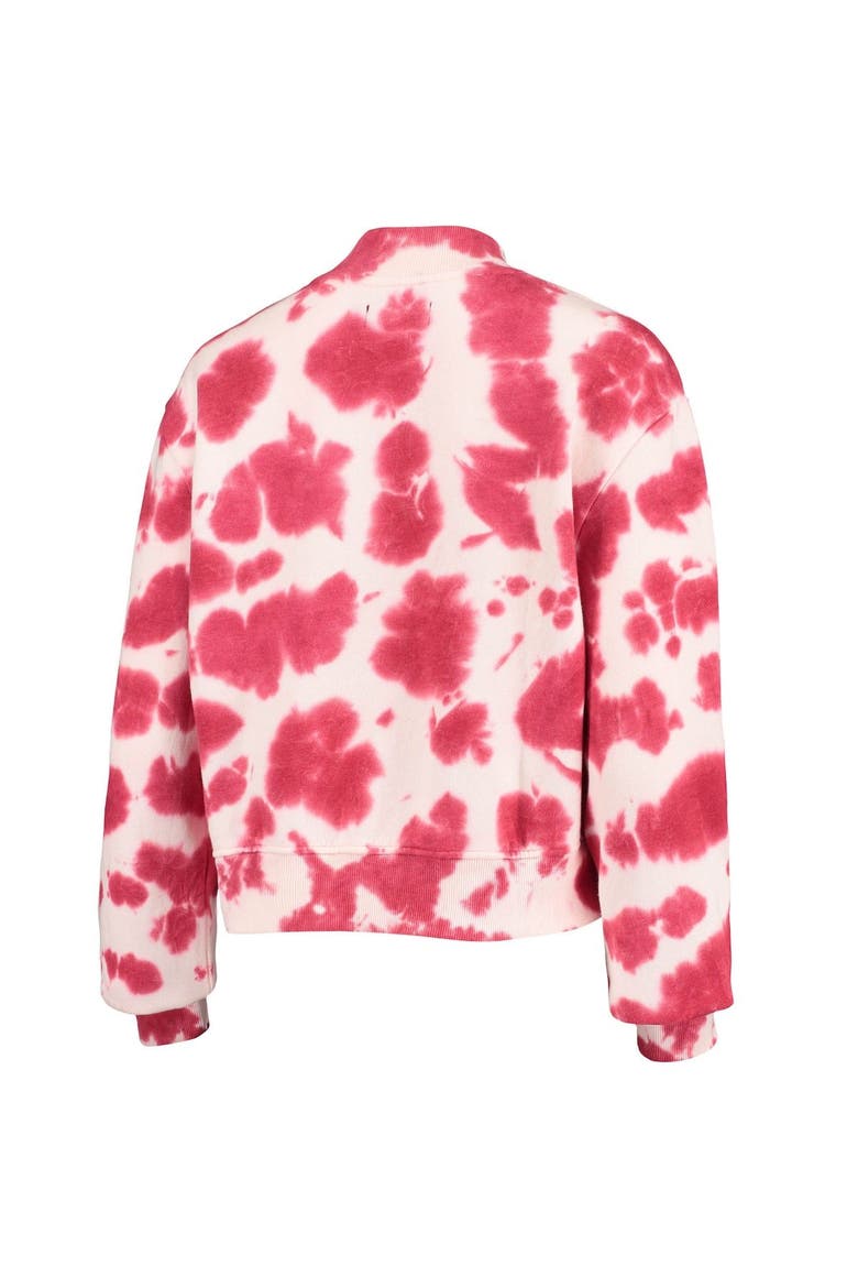 Women's Junk Food Scarlet San Francisco 49ers Tie-Dye Cropped Pullover Sweatshirt, Alternate, color, Scarlet