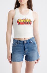 Daydreamer Cheap Thrills Lace Trim Graphic Tank