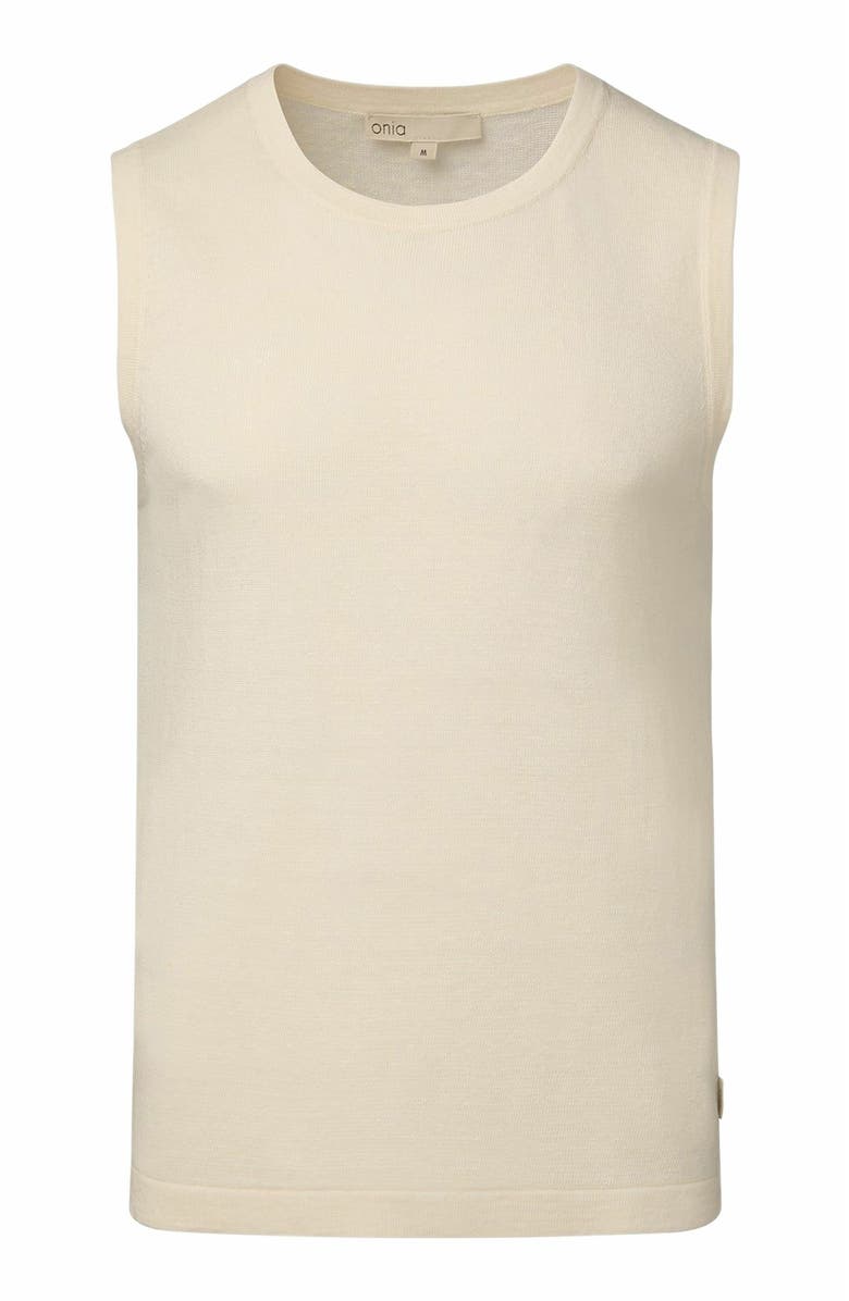 Onia Linen Sweater Tank Top, Alternate, color, 