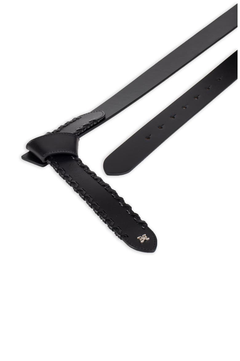 Faux Tie Belt, Alternate, color, BLACK