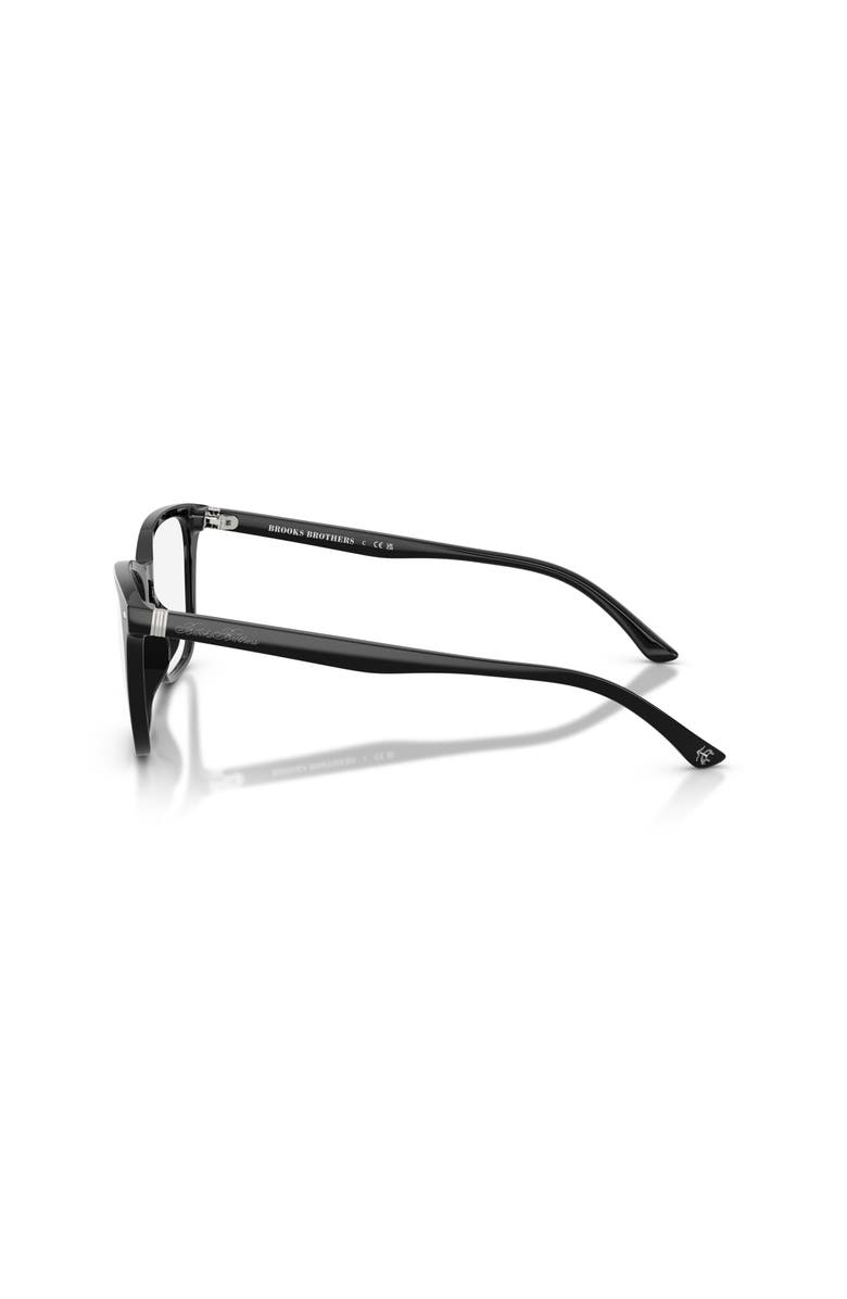 Brooks Brothers 57mm Square optical glasses, Alternate, color, Black