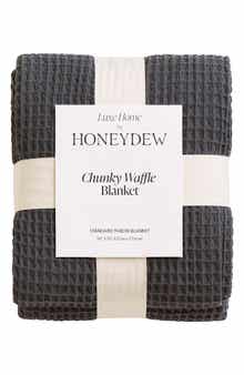 Honeydew Chunky Waffle Stitched Cotton Throw