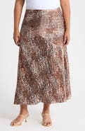 CITY BLUES Savoy Printed Bias Maxi Skirt