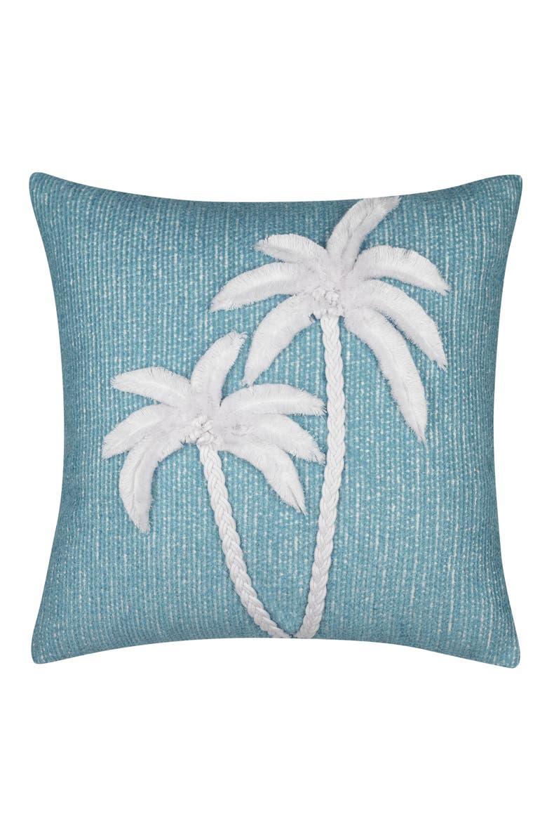 Elaine Smith Escape Handmade Applique Indoor 
Outdoor Woven Accent Pillow, Main, color, Ocean
