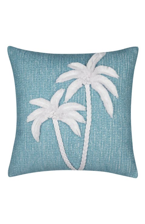 Escape Handmade Applique Indoor & Outdoor Woven Accent Pillow