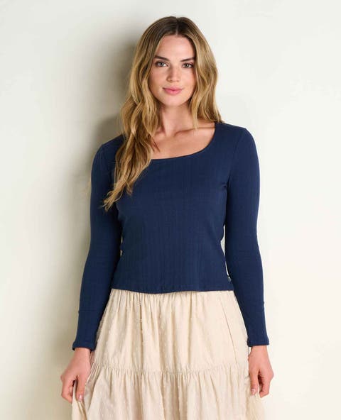 Rosalie Square Neck Long Sleeve Tee