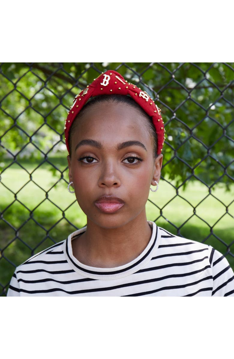 Lele Sadoughi MLB Boston Red Sox Embellished Headband, Alternate, color, Red 600