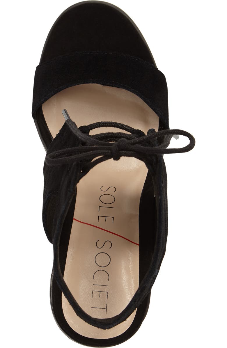 Sole Society Auburn Lace-Up Sandal, Alternate, color,