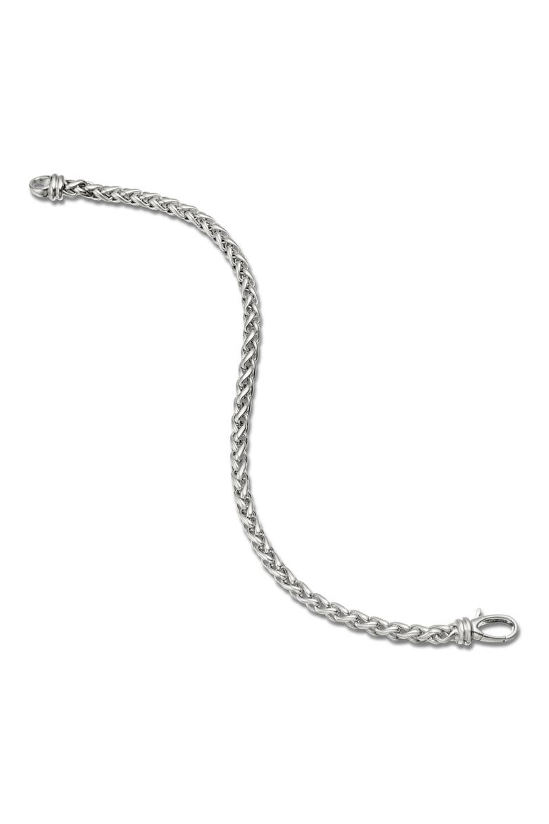 Wheat Chain Bracelet in Sterling Silver, 4mm, Alternate, color, SILVER