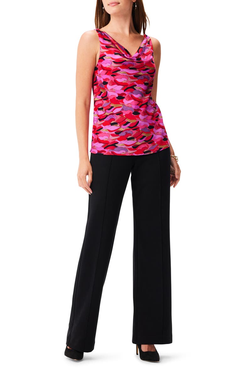 Petal Splash Sleeveless Cowl Neck Top, Alternate, color, PINK MULTI