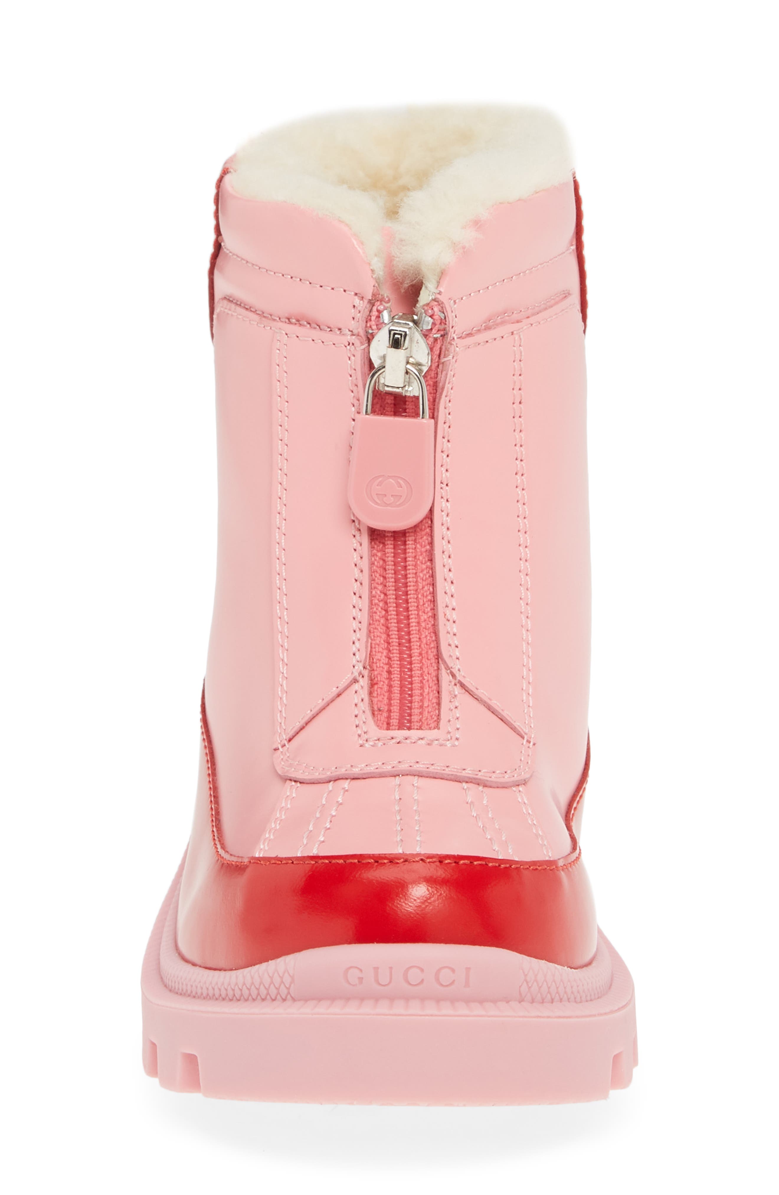 Gucci Cree Faux Fur Lined Boots, Alternate, color, 