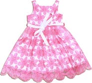 JOE-ELLA Kids' Floral Embroidered Party Dress