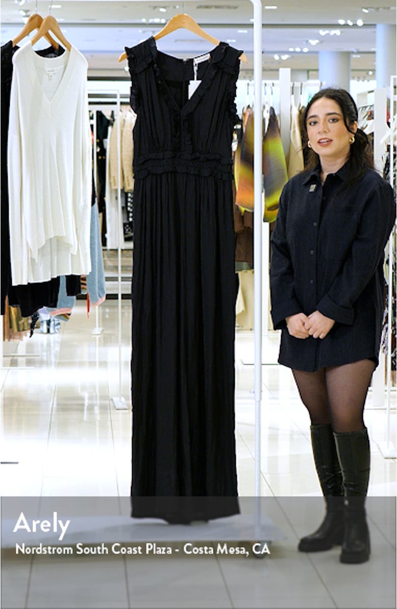 Katelyn Ruffle Satin Jumpsuit, sales video thumbnail
