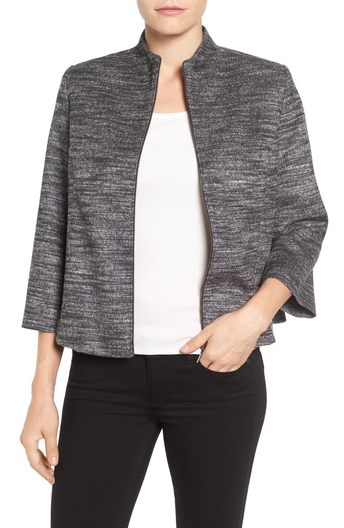 Emerson Rose Funnel Neck Zip Front Jacket