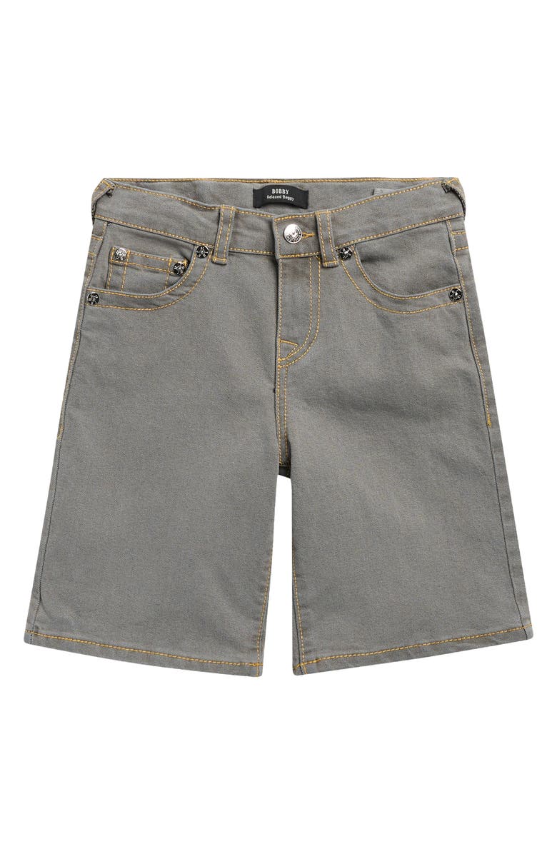True Religion Kids' Denim Shorts, Main, color, Grey