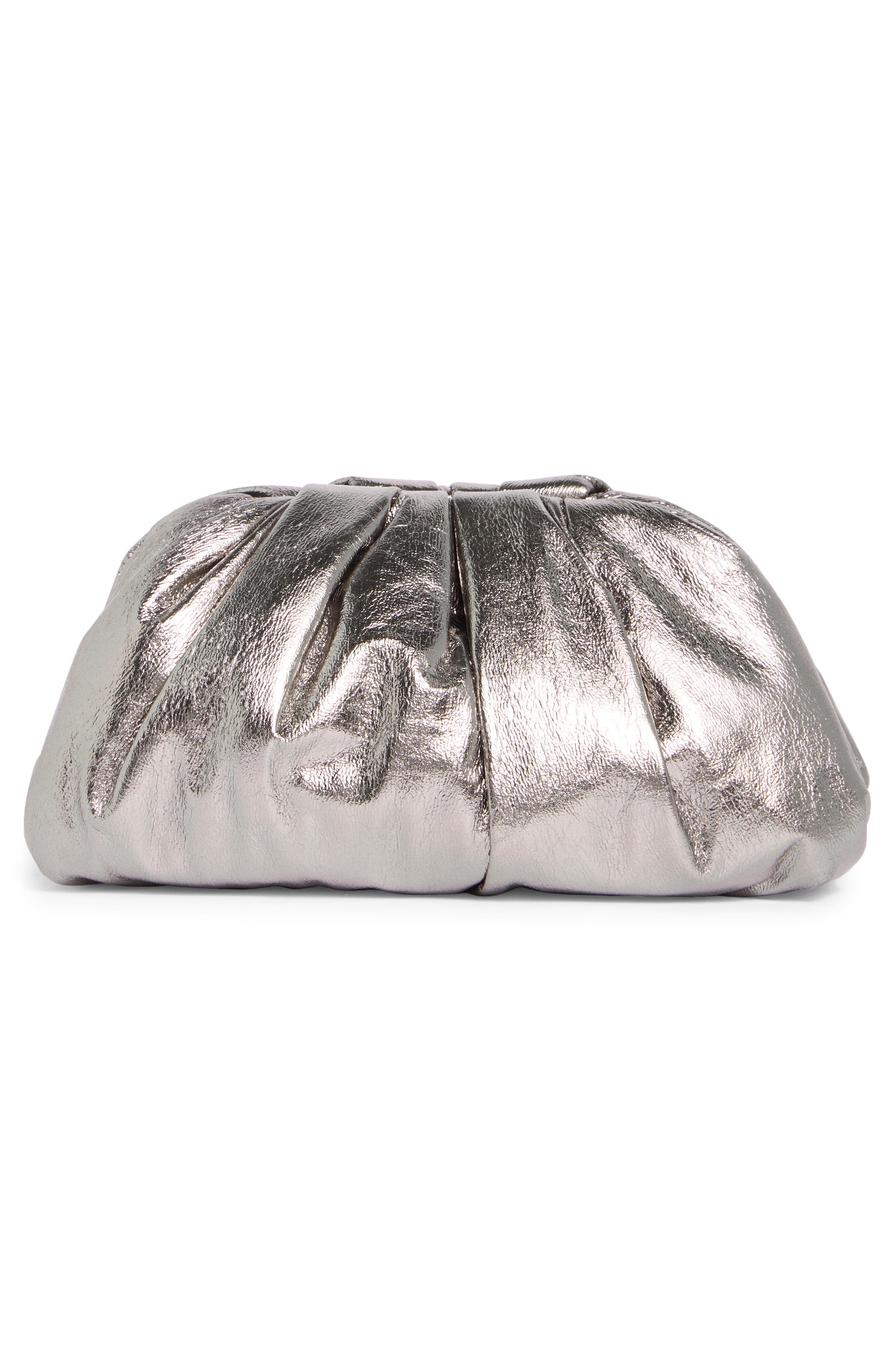 A.L.C. Milo Metallic Clutch, Alternate, color, Smoky Silver