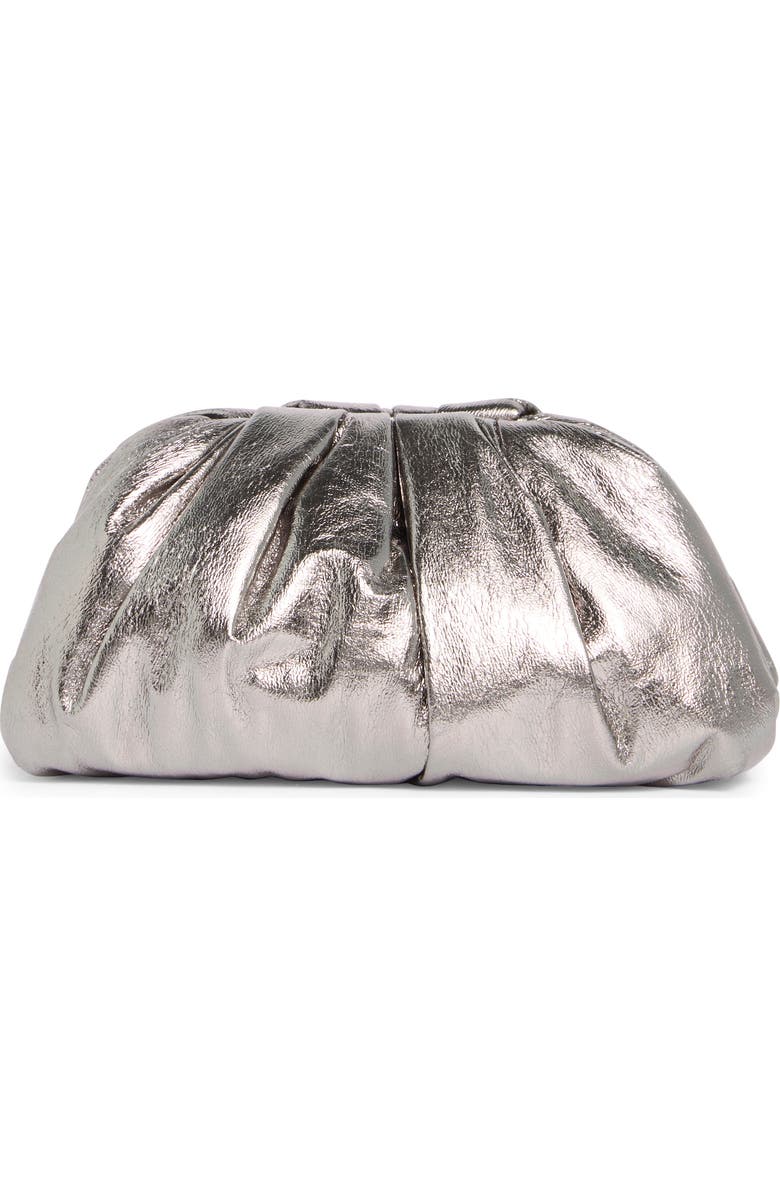 A.L.C. Milo Metallic Clutch, Alternate, color, Smoky Silver