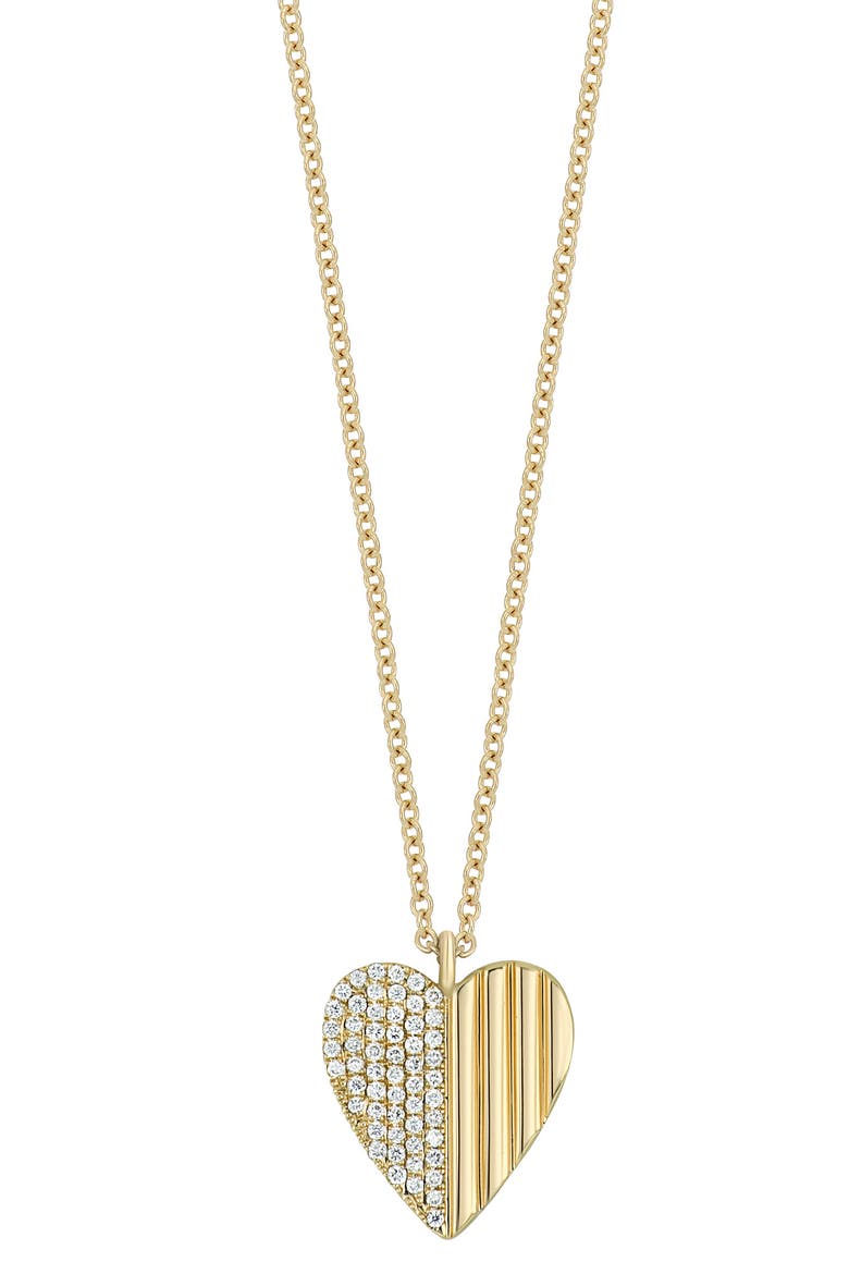 BL Icon Diamond Heart Pendant Necklace, Main, color, YELLOW