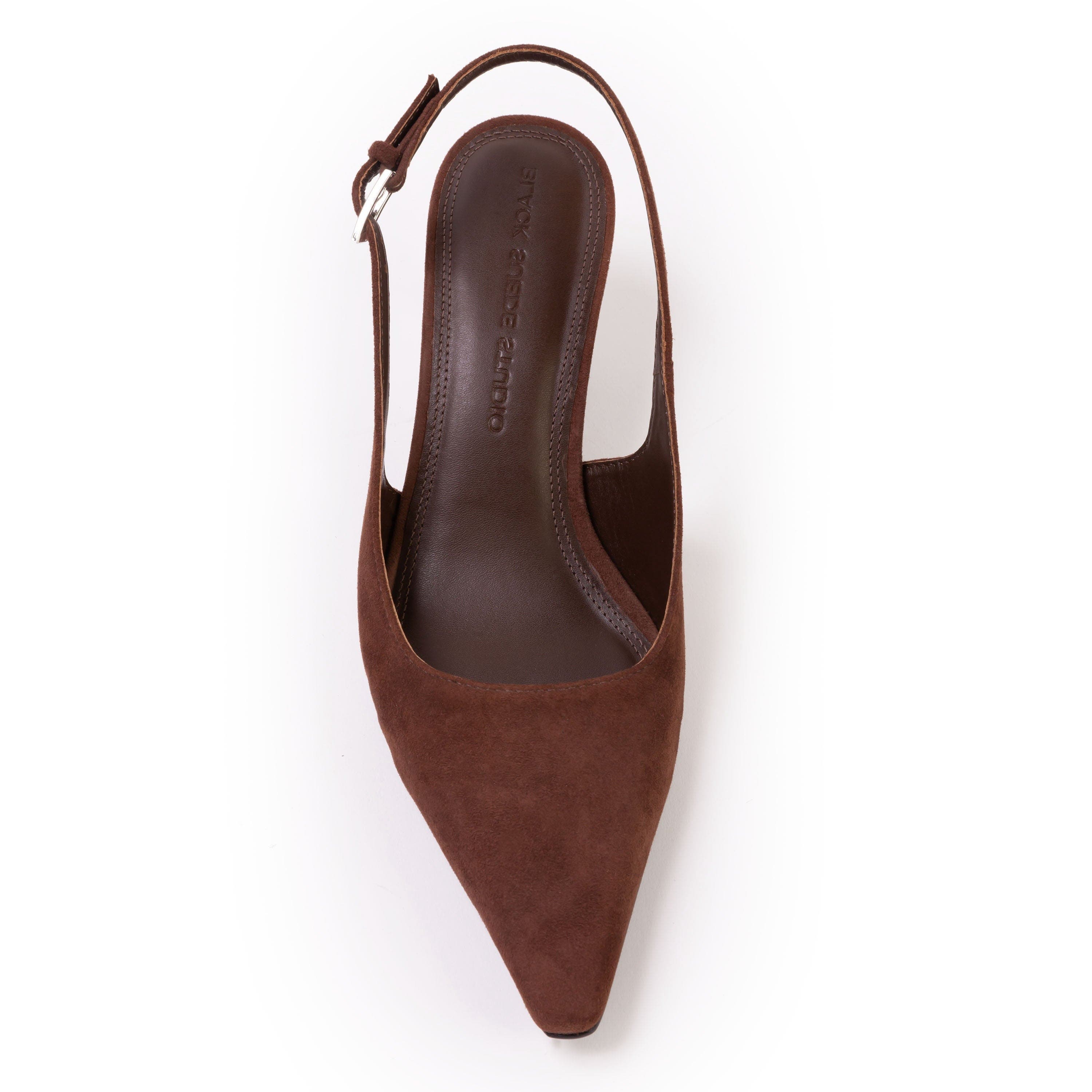 BLACK SUEDE STUDIO Lainey 50 Suede Pump, Alternate, color, Brownie Suede