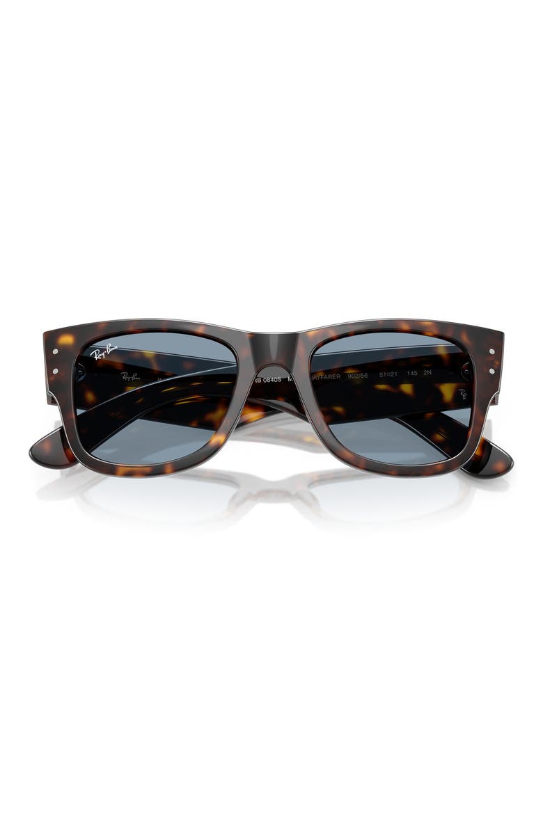 51mm Square Sunglasses, Alternate, color, HAVANA / BLUE