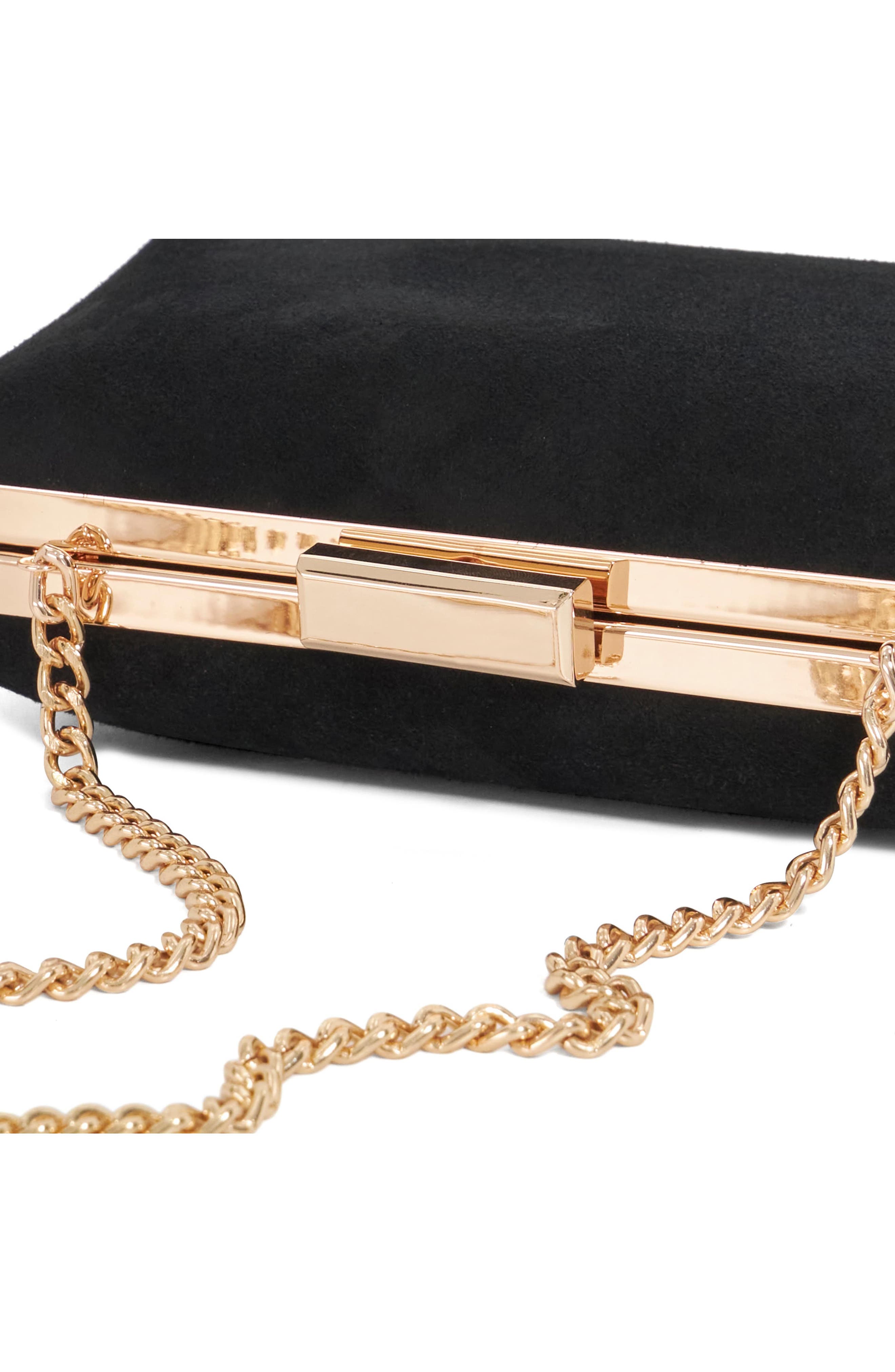 Dune London Bellaria Frame Clutch, Alternate, color, Black