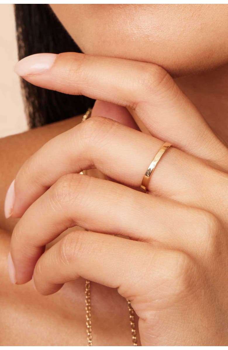 Oradina 14K Gold Stack Forever Band Ring, Alternate, color, Yellow Gold