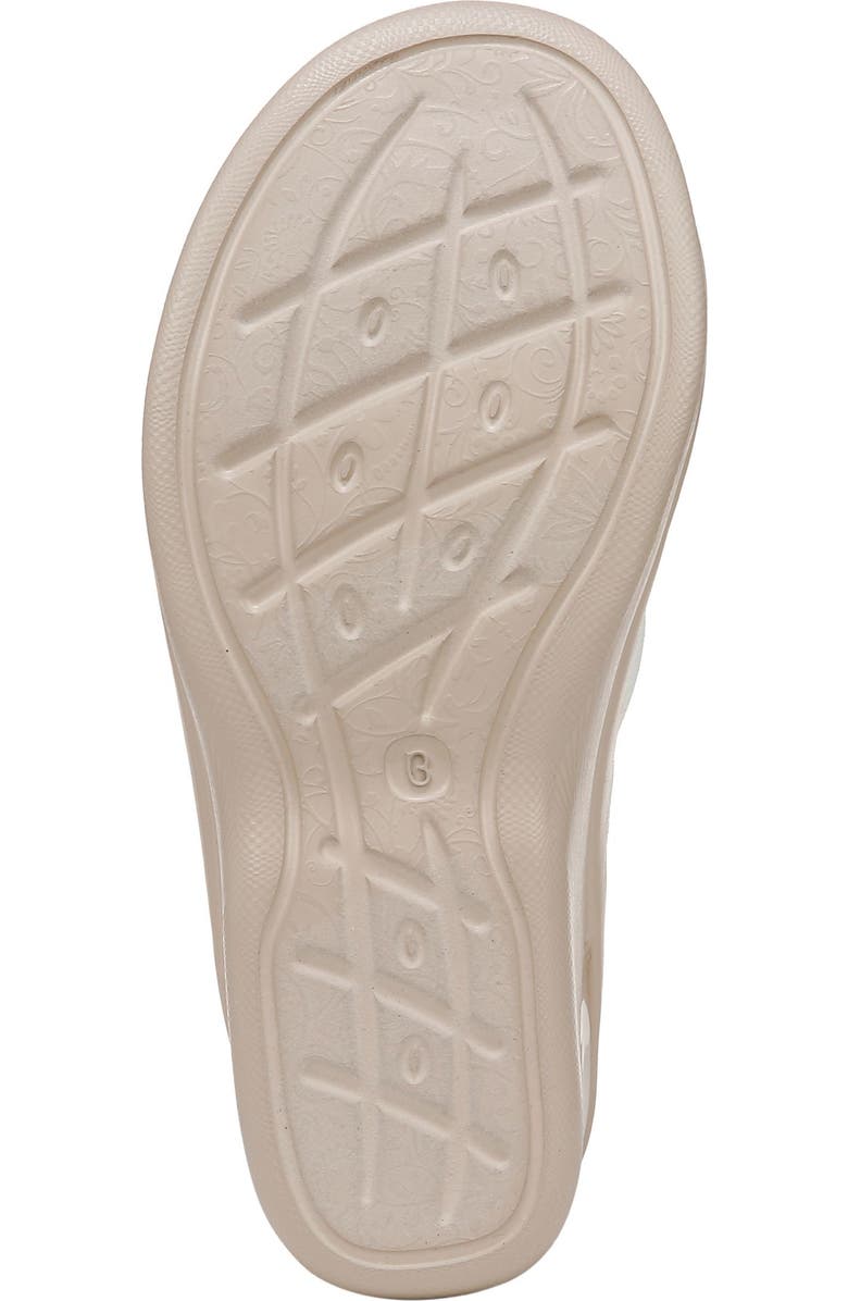 LifeStride Smile 3 Open Toe Wedge Slide Sandal - Wide Width Available, Alternate, color, White