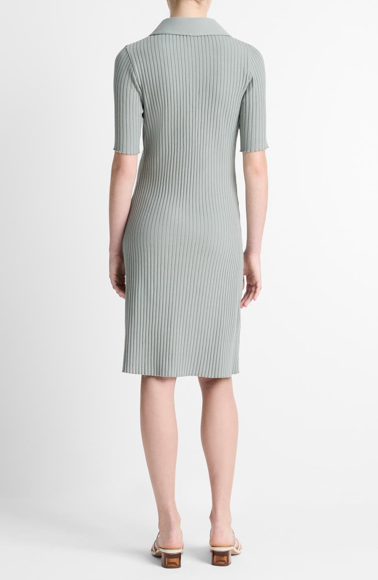 Vince Rib Polo Dress, Alternate, color, Sea Stone