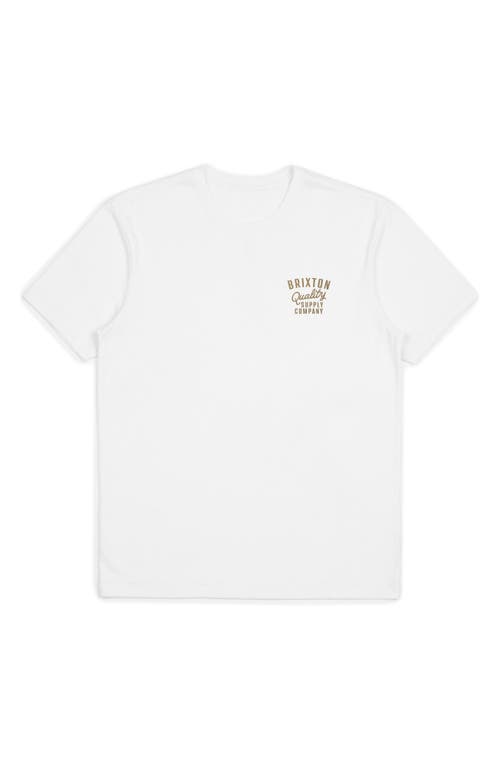 Brixton Hubal Graphic T-Shirt in White/Brass 