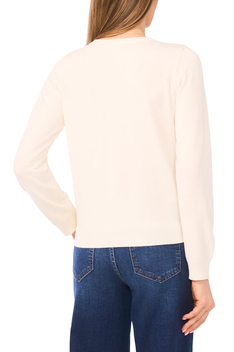 Attached Tank Cardigan Sweater, Alternate, color, NEW IVORY