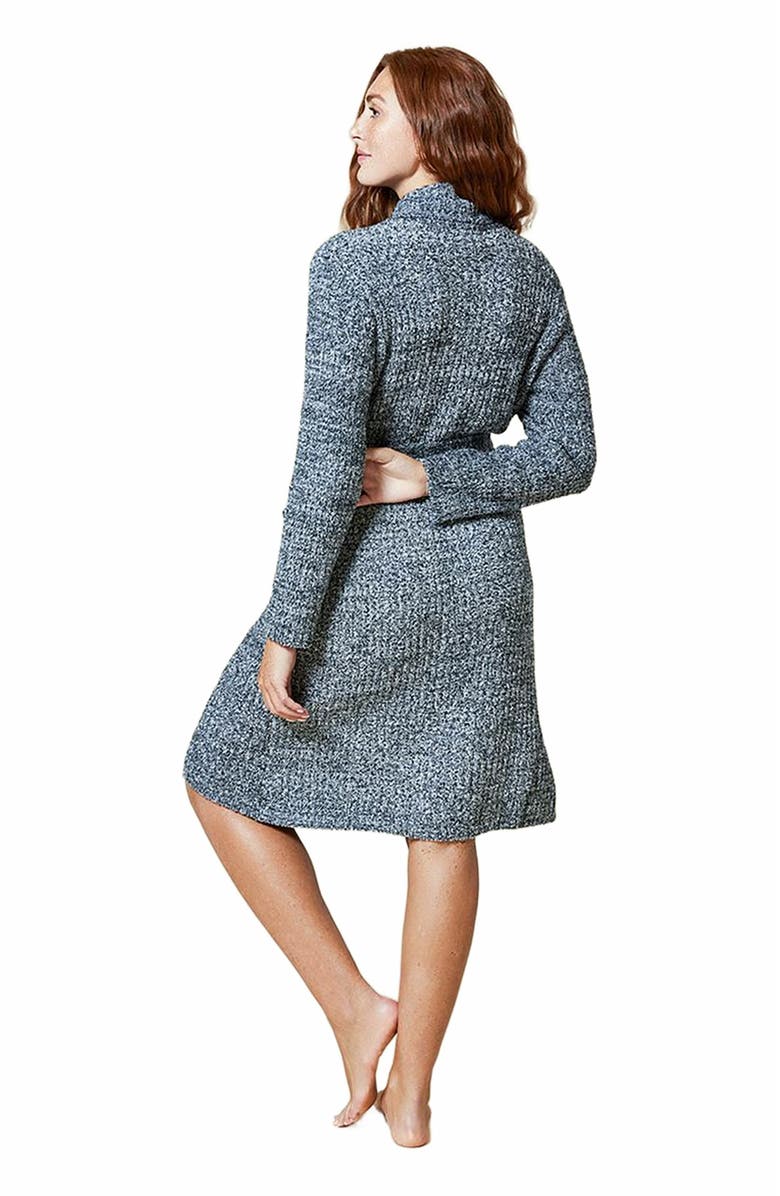 Softies Heather Marshmallow Wrap Robe, Alternate, color, Heather Black