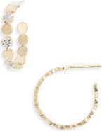 Jennifer Zeuner Bea Small Two-Tone Hoop Earrings