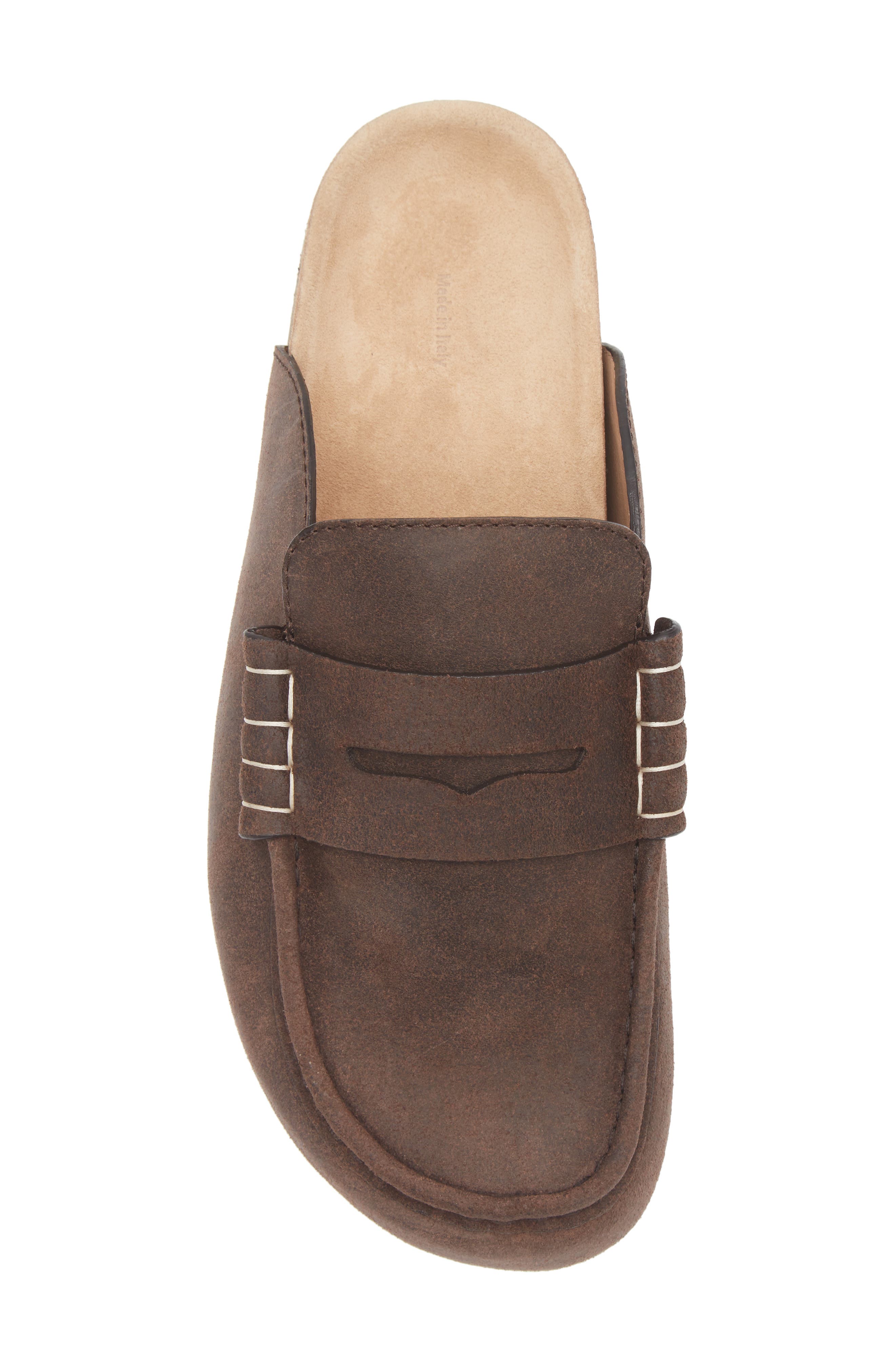 JW Anderson Stitch Penny Loafer Mule, Alternate, color, Deep Walnut 631
