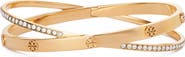Tory Burch Icon Pave Crossover Bracelet