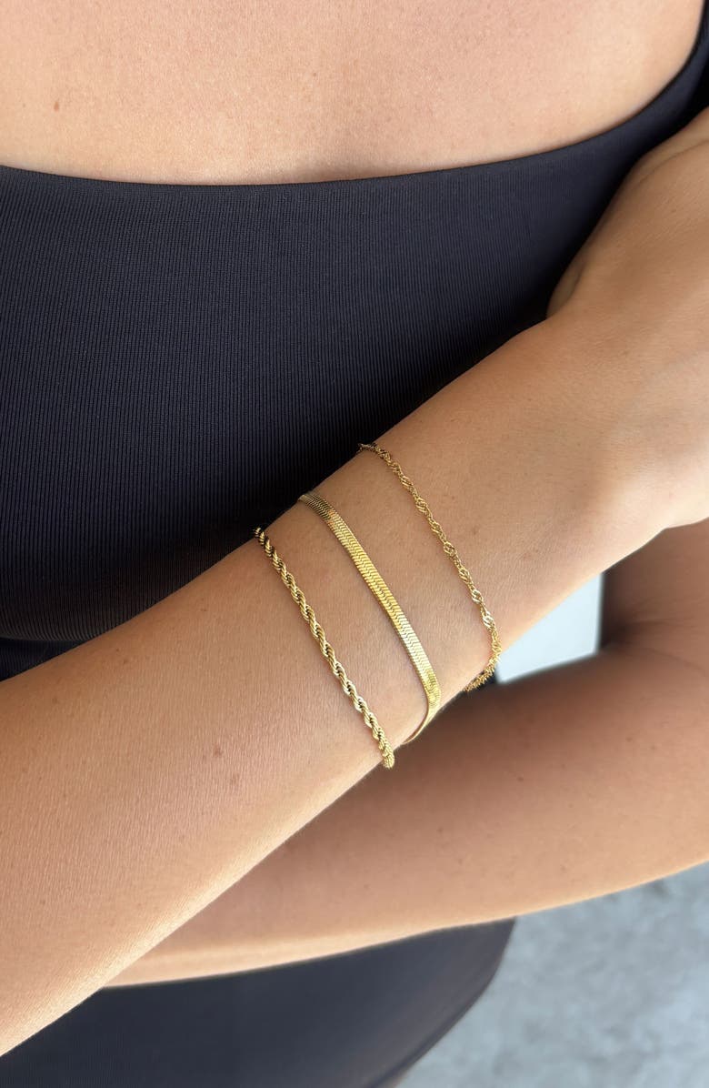 Adornia Set of 3 Assorted Chain Bracelets, Alternate, color, 