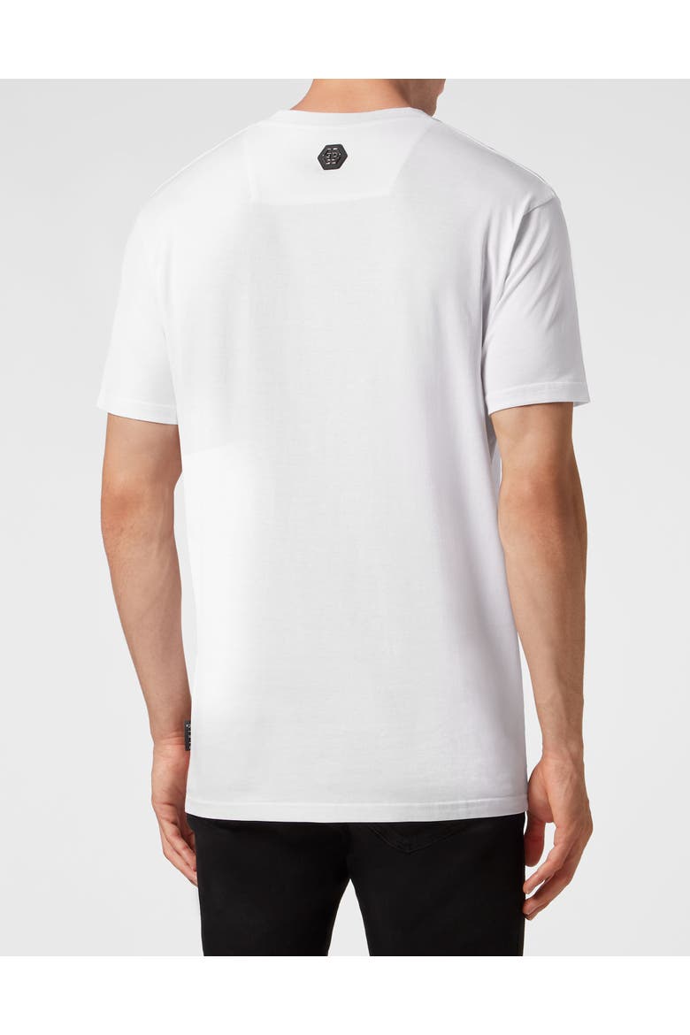 T-Shirt Round Neck Ss Gothic Plein Men, Alternate, color, white