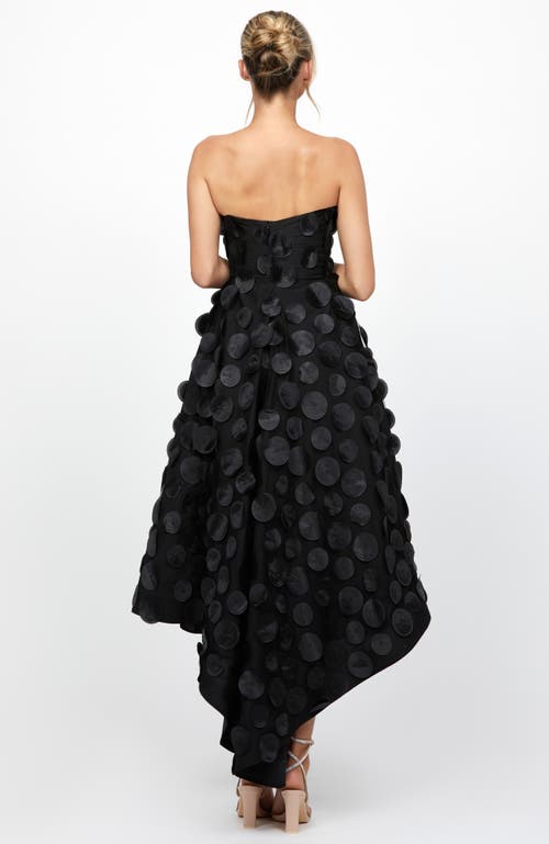 Bariano Danay Strapless Hi Lo Dress In Black
