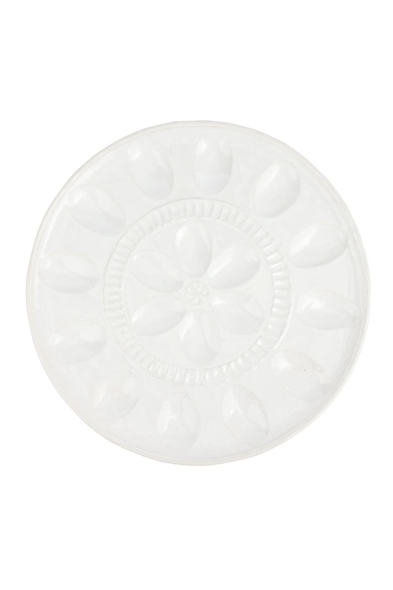 Pietri Serena Deviled Egg Tray, Main, color, WHITE
