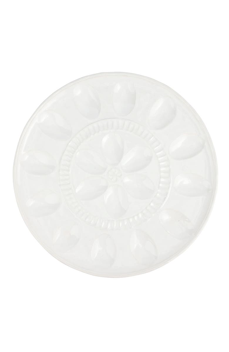 VIETRI Pietri Serena Deviled Egg Tray, Main, color, White