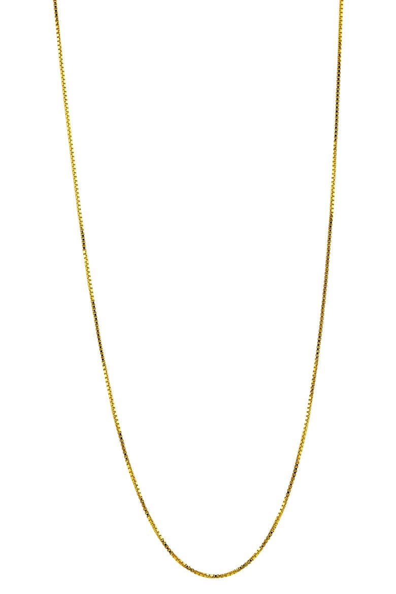 Box Chain Necklace, Main, color, GOLD
