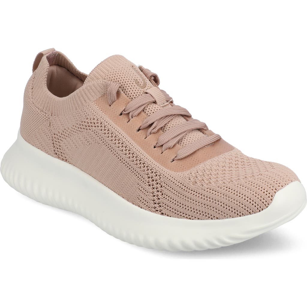 Journee Collection Brena Knit Sneaker In Mauve