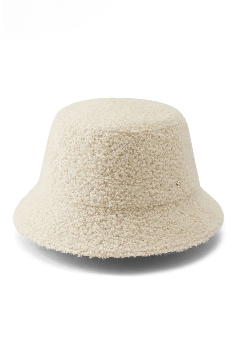 Mackenzie Wool Boucle Bucket Hat, Main, color, CREAM