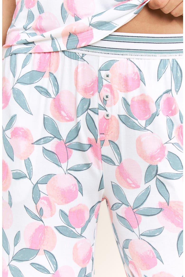 All American Tank Pajamas, Alternate, color, IVORY PEACH BLOOMS