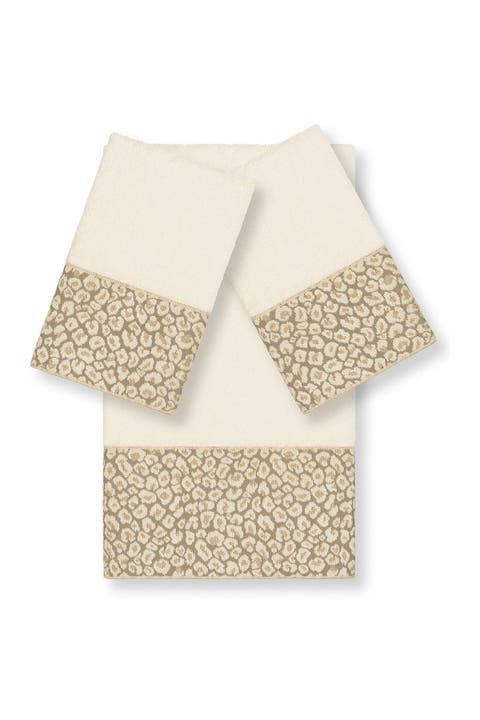 Spots 3-Piece Embellished Towel - Cream