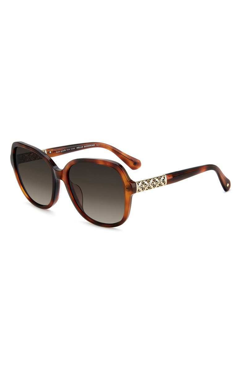 Kate Spade New York eliza 57mm gradient round sunglasses, Alternate, color, Havana/ Brown