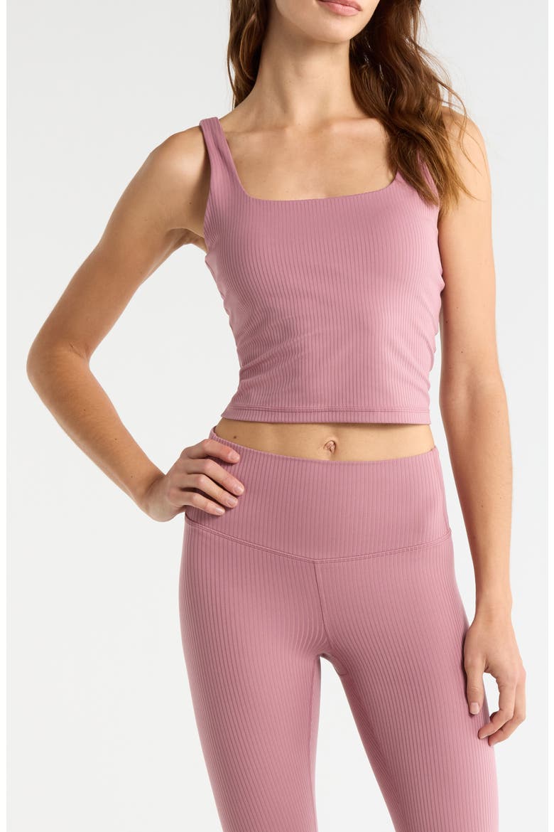Thrive Rib Bra Tank, Main, color, PURPLE WISTFUL